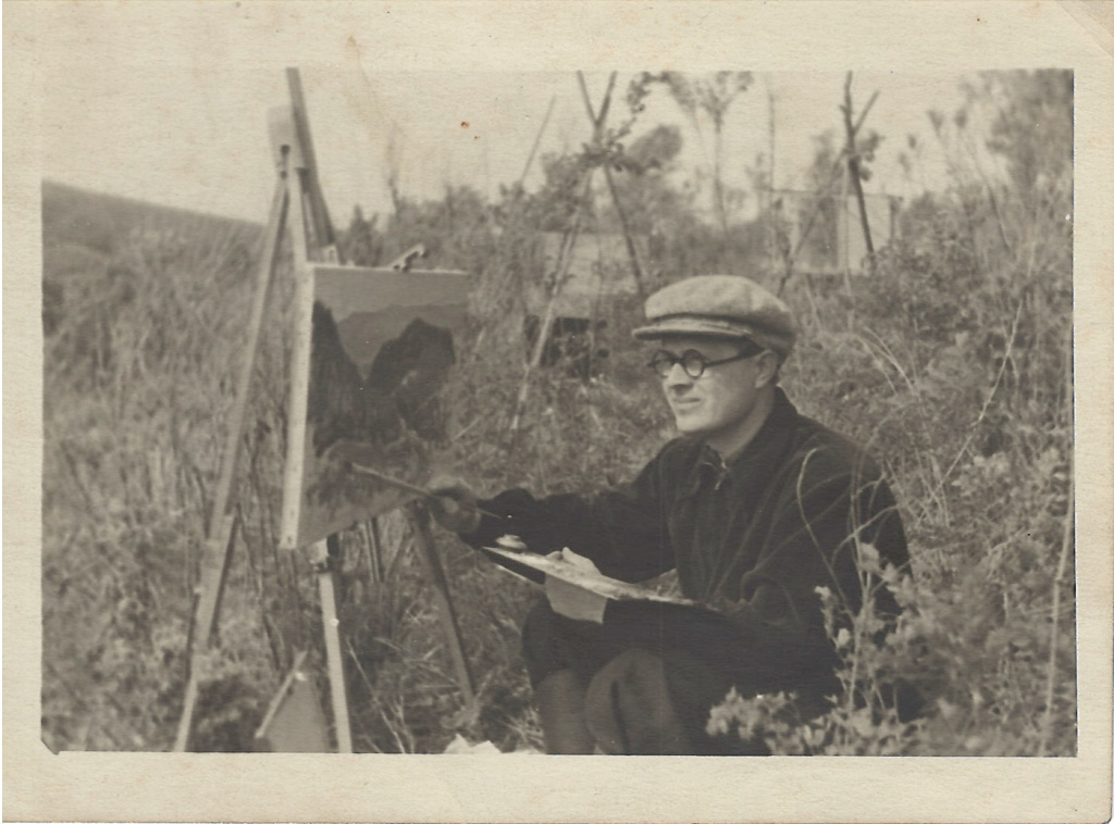 Арефин С.Ф. на этюдах. 1950 г. ГАПК, фонд Р-1199.Оп.2.Д.4.Л.1. Арефин С.Ф. на этюдах. 1950 г. ГАПК, фонд Р-1199.Оп.2.Д.4.Л.1.